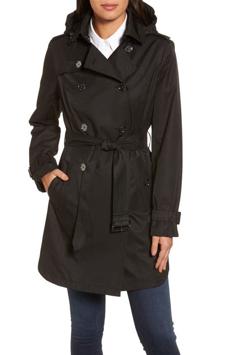 michael kors cotton twill trench coat|michael kors trench coat men.